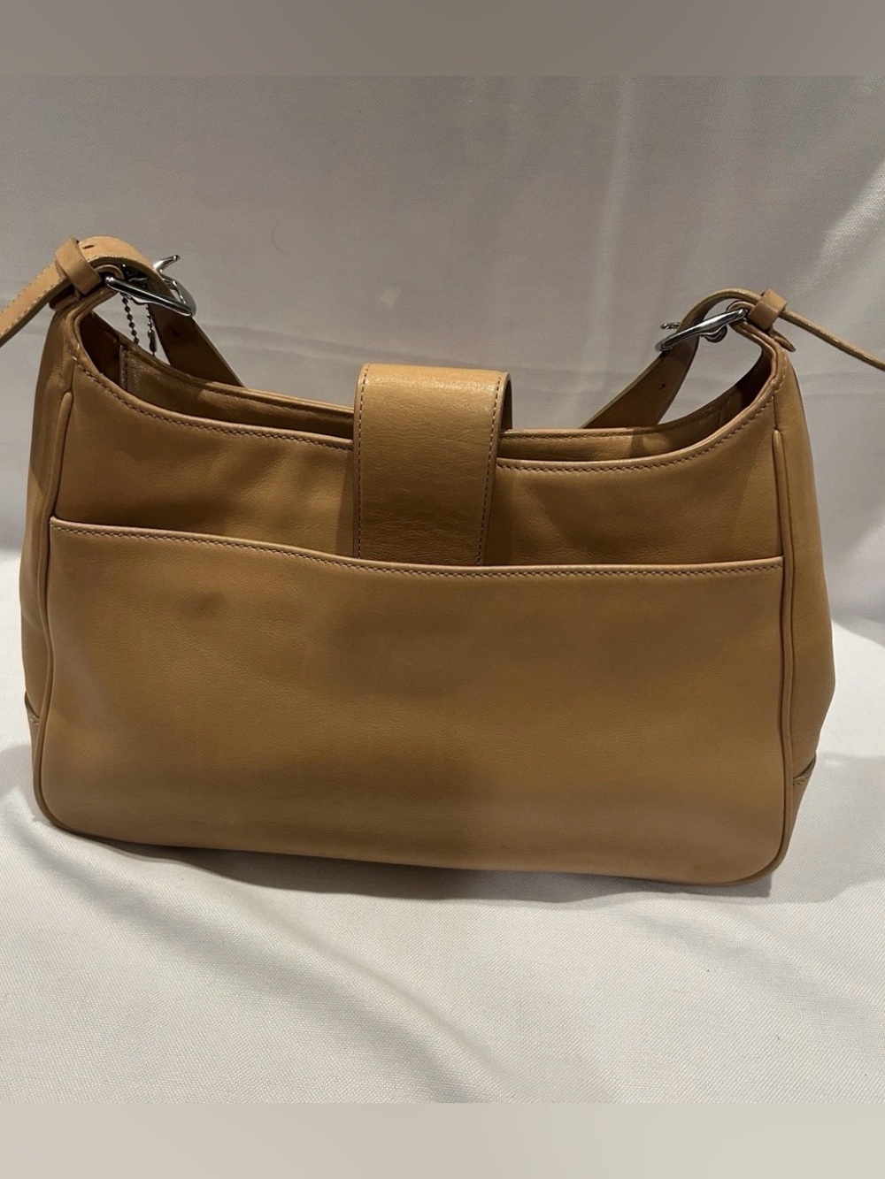 Coach Vintage Leather Hampton Hobo Shoulder Bag Camel Tan, Style 7783 - Picture 3 of 15